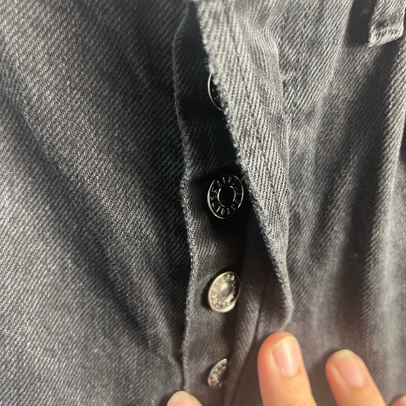 AGOLDE Woman's Black Pieced 90s Pinch Waist Leather Jeans Size 24 - Picture 8 of 9